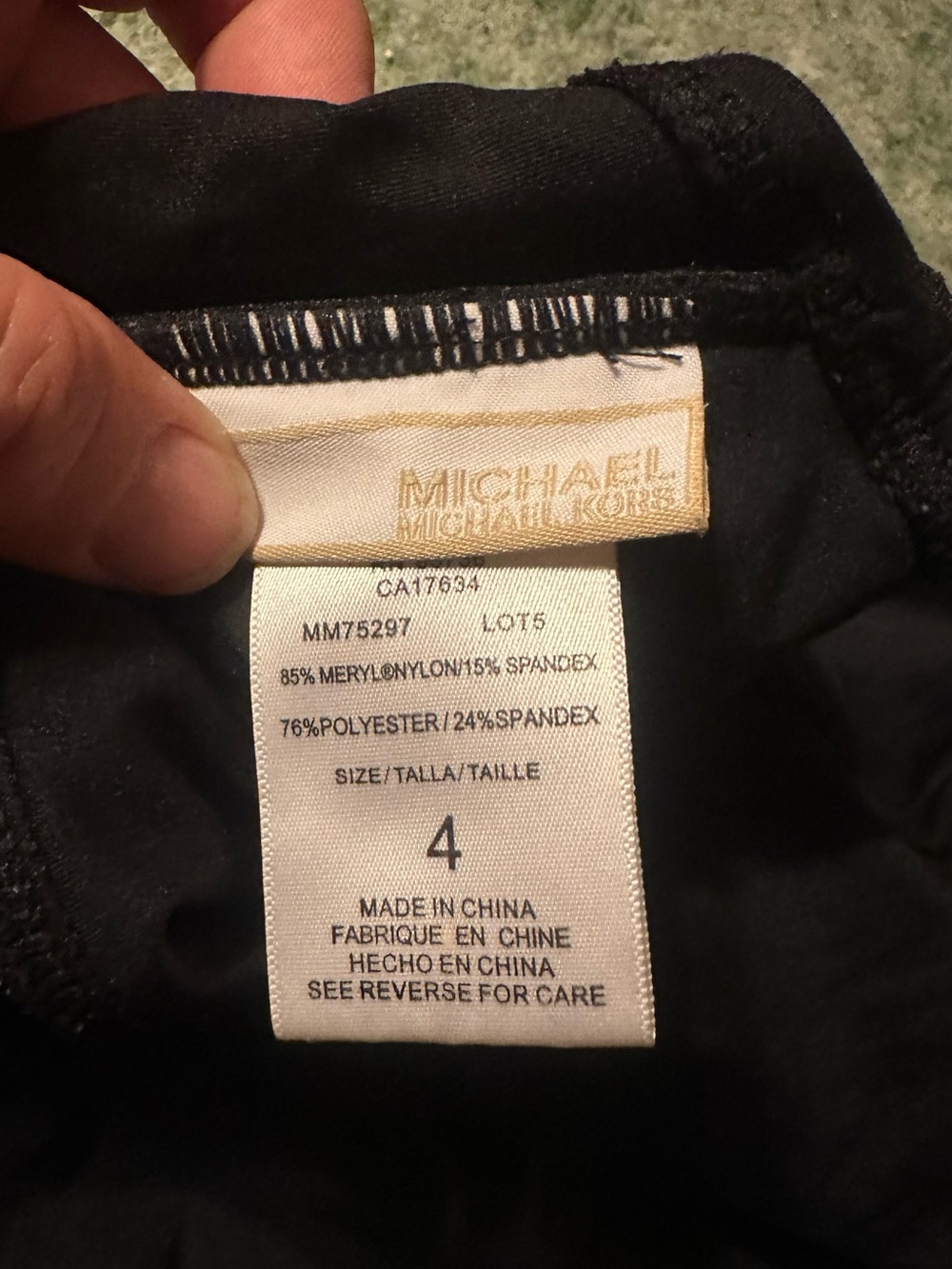 MICHAEL KORS Black One Piece Swimsuit. Vintage Halter Top & Skirt Silhouette (4) - Picture 6 of 8